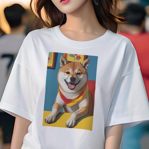 Tシャツ レディース 犬ファン 半袖 春夏 プリント カジュアル かわいい 人間用 派手 個性的 柴犬
