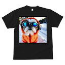 Tシャツ メンズ キッズ 犬ファン 半袖 春夏 プリント カジュアル かわいい 人間用 派手 個性的 スキー シーズー 冬 雪(4)