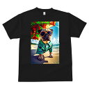 Tシャツ メンズ キッズ 犬ファン 半袖 春夏 プリント カジュアル かわいい 人間用 派手 個性的 ビーチ パグ 海 夏 休暇