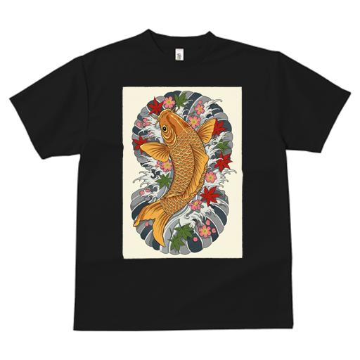 Tシャツ レディース 犬ファン 半袖 春夏 プリント カジュアル かわいい 人間用 派手 個性的 鯉 波 桜 紅葉 和柄