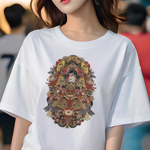 Tシャツ レディース 犬ファン 半袖 春夏 プリント カジュアル かわいい 人間用 派手 個性的 歌舞伎 日..