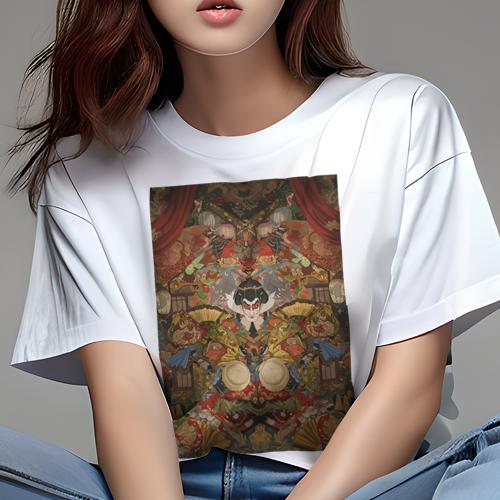 Tシャツ レディース 犬ファン 半袖 春夏 プリント カジュアル かわいい 人間用 派手 個性的 歌舞伎 日..