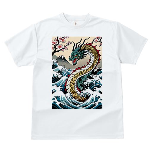 Tシャツ レディース 犬ファン 半袖 春夏 プリント カジュアル かわいい 人間用 派手 個性的 波 龍 桜 富士山 日本画