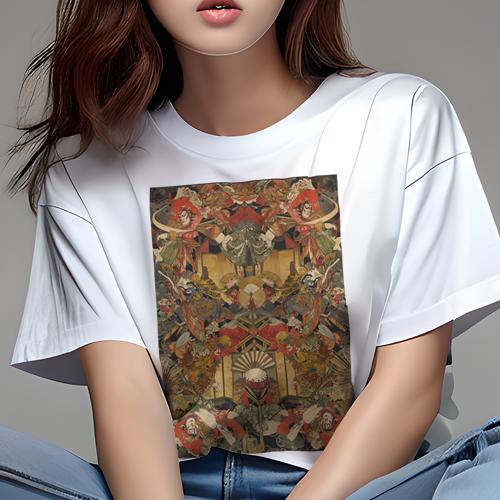 Tシャツ レディース 犬ファン 半袖 春夏 プリント カジュアル かわいい 人間用 派手 個性的 歌舞伎 日..