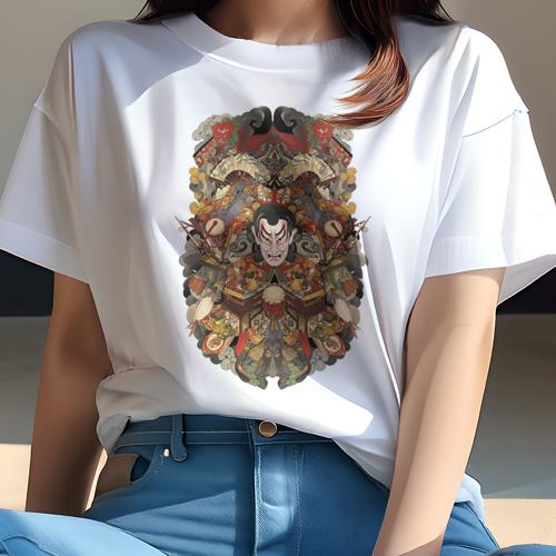 Tシャツ レディース 犬ファン 半袖 春夏 プリント カジュアル かわいい 人間用 派手 個性的 歌舞伎 日..