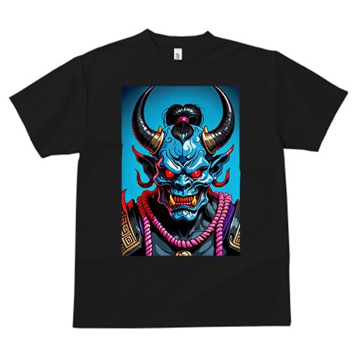 Tシャツ レディース 犬ファン 半袖 春夏 プリント カジュアル かわいい 人間用 派手 個性的 鬼 般若 悪魔 妖怪 日本の妖怪