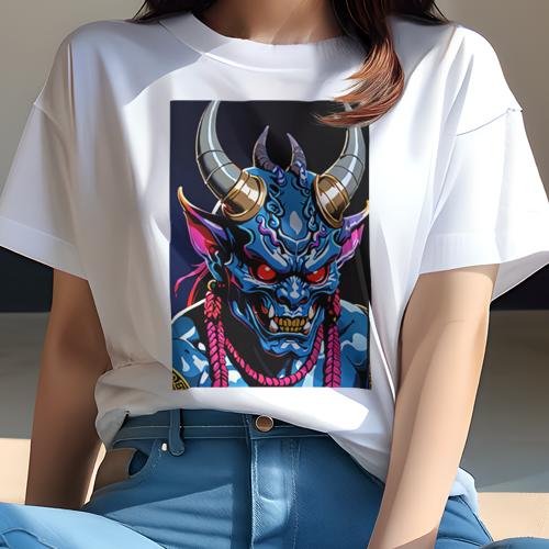 Tシャツ レディース 犬ファン 半袖 春夏 プリント カジュアル かわいい 人間用 派手 個性的 鬼 悪魔 角 牙 赤い目 Tシャツ レディース 犬ファン 半袖 春夏 プリント カジュアル かわいい 人間用 派手 個性的 鬼 悪魔 角 牙 赤い目