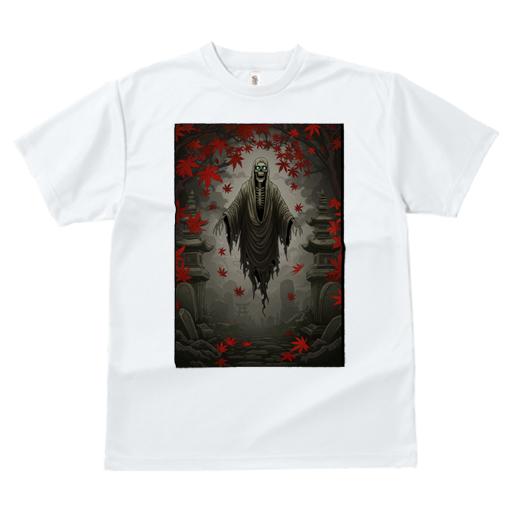 Tシャツ レディース 犬ファン 半袖 春夏 プリント カジュアル かわいい 人間用 派手 個性的 幽霊 墓地 紅葉 ホラー ハロウィン