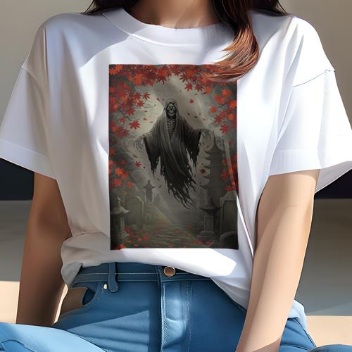 Tシャツ レディース 犬ファン 半袖 春夏 プリント カジュアル かわいい 人間用 派手 個性的 死神 墓地 ..