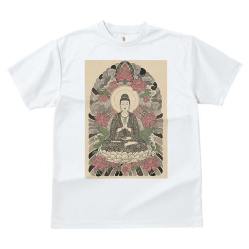 Tシャツ レディース 犬ファン 半袖 春夏 プリント カジュアル かわいい 人間用 派手 個性的 仏 仏陀 蓮 瞑想 宗教