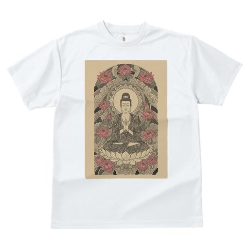 Tシャツ レディース 犬ファン 半袖 春夏 プリント カジュアル かわいい 人間用 派手 個性的 仏 蓮の花 瞑想 仏教 悟り