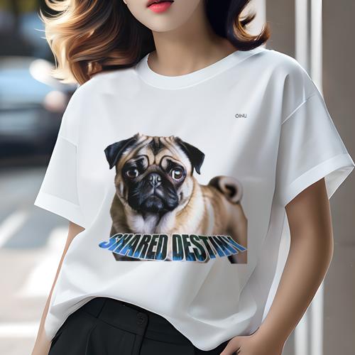 Tシャツ レディース 犬ファン 半袖 春夏 プリント カジュアル かわいい 人間用 派手 個性的 パグ