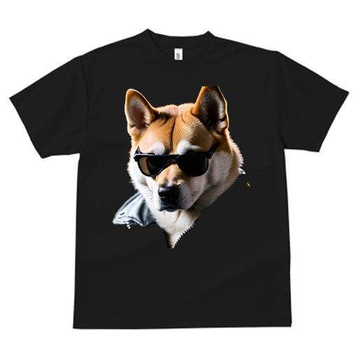 Tシャツ レディース 犬ファン 半袖 春夏 プリント カジュアル かわいい 人間用 ギフト ユニークデザイン 個性的 サングラス 柴犬 ジャケット