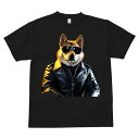 Tシャツ メンズ キッズ 犬ファン 半袖 春夏 プリント カジュアル かわいい 人間用 ギフト ユニークデザイン 個性的 革ジャン 柴犬 サングラス バイカー