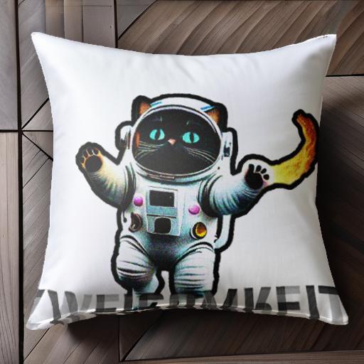 宇宙飛行士 猫 スペースキャット 宇宙服 クッションカバー 45×45cm アニマル柄 おしゃれ 可愛い クッション本体付き 正方形 宇宙飛行士 猫 スペースキャット 宇宙服 クッションカバー 45×45cm アニマル柄 おしゃれ 可愛い クッション本体付き 正方形