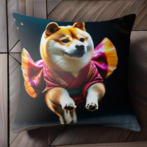 着物 柴犬 和風 クッションカバー 45×45cm アニマル柄 おしゃれ 可愛い クッション本体付き 正方形