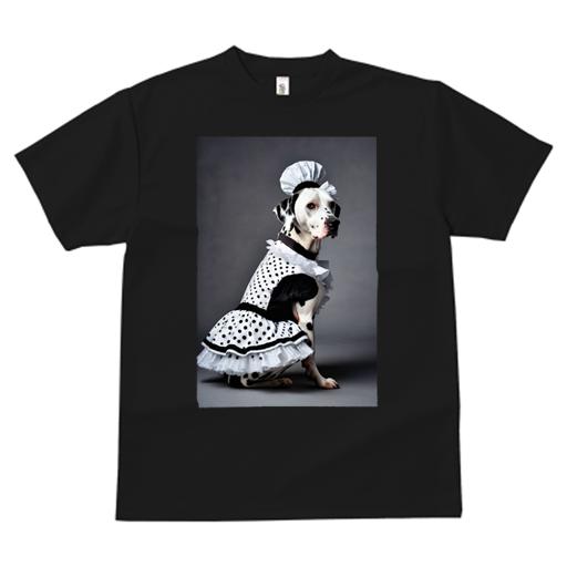 ダルメシアン Tシャツ 犬愛 ユニークデザインレディース 犬ファン 半袖 春夏 プリント カジュアル かわいい 人間用 ギフト 個性的 コスチューム ダルメシアン ドット柄 ワンピース 帽子