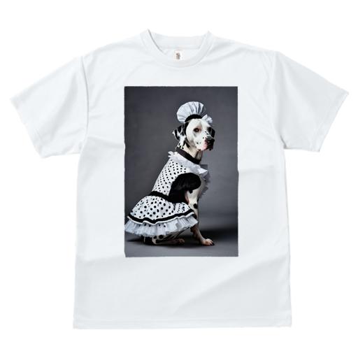 ダルメシアン Tシャツ 犬愛 ユニークデザインレディース 犬ファン 半袖 春夏 プリント カジュアル かわいい 人間用 ギフト 個性的 コスチューム ダルメシアン ドット柄 ワンピース 帽子