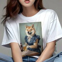 昭和レトロ パロディ 柴犬 Tシャツ 犬愛 ユニークデザインレディース 犬ファン 半袖 春夏 プリント カジュアル かわいい 人間用 ギフト 個性的 ビール 柴犬 レトロ ワンピース