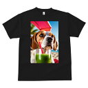 ビーグル Tシャツ 犬愛 ユニークデザインメンズ キッズ 犬ファン 半袖 春夏 プリント カジュアル かわいい 人間用 ギフト 個性的 ビーチ ビーグル スムージー 傘