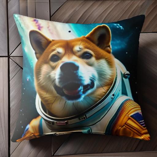宇宙 柴犬 宇宙飛行士 スペース クッションカバー 45×45cm アニマル柄 おしゃれ 可愛い クッション本体..