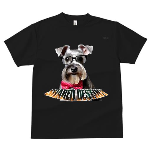 ミニチュアシュナウザー Tシャツ 犬愛 ユニークデザインメンズ キッズ 犬ファン 半袖 春夏 プリント カジュアル かわいい 人間用 ギフト 個性的 メガネ ミニチュアシュナウザー 蝶ネクタイ