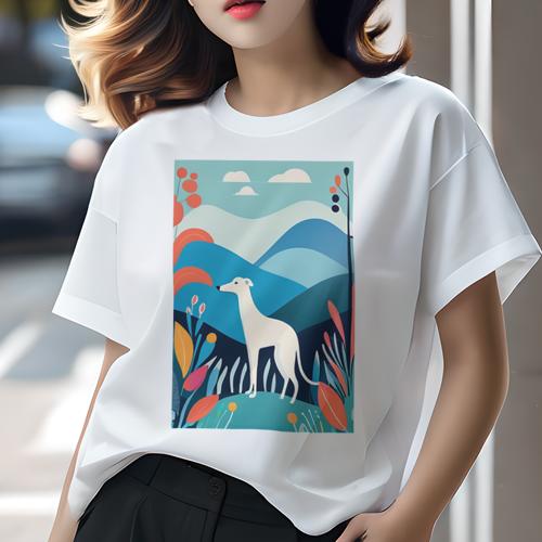 グレイハウンド Tシャツ 犬愛 ユニークデザインレディース 犬ファン 半袖 春夏 プリント カジュアル かわいい 人間用 ギフト 個性的 山 グレイハウンド 空 植物 葉 グレイハウンド Tシャツ 犬愛 ユニークデザインレディース 犬ファン 半袖 春夏 プリント カジュアル かわいい 人間用 ギフト 個性的 山 グレイハウンド 空 植物 葉