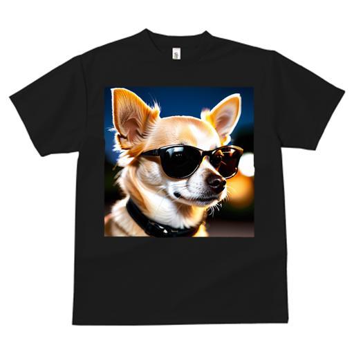 チワワ Tシャツ 犬愛 ユニークデザインレディース 犬ファン 半袖 春夏 プリント カジュアル かわいい 人間用 ギフト 個性的 サングラス チワワ