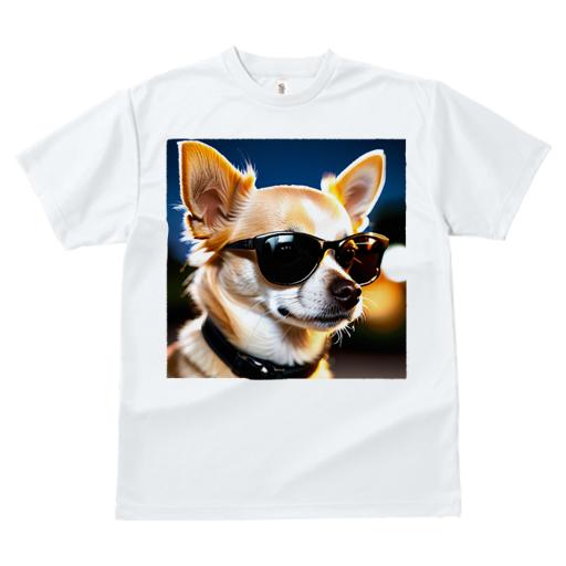 チワワ Tシャツ 犬愛 ユニークデザインレディース 犬ファン 半袖 春夏 プリント カジュアル かわいい 人間用 ギフト 個性的 サングラス チワワ