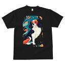 キャバリア Tシャツ 犬愛 ユニークデザインメンズ キッズ 犬ファン 半袖 春夏 プリント カジュアル かわいい 人間用 ギフト 個性的 植物 キャバリア 花 ポップ(4)