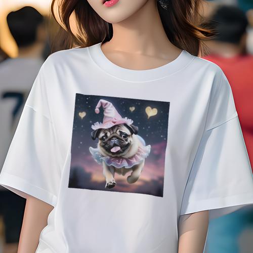 パグ Tシャツ 犬愛 ユニークデザインレディース 犬ファン 半袖 春夏 プリント カジュアル かわいい 人間用 ギフト 個性的 帽子 パグ ハート パグ Tシャツ 犬愛 ユニークデザインレディース 犬ファン 半袖 春夏 プリント カジュアル かわいい 人間用 ギフト 個性的 帽子 パグ ハート