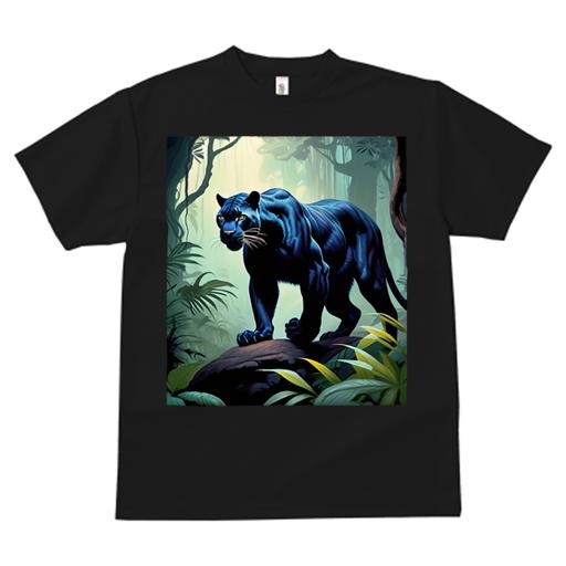 Tシャツ 犬愛 ユニークデザインレディース 犬ファン 半袖 春夏 プリント カジュアル かわいい 人間用 ギフト 個性的 ジャングル 黒ヒョウ 動物