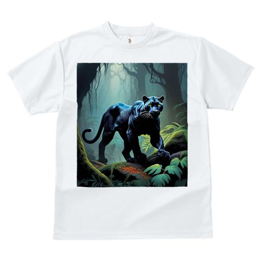 Tシャツ 犬愛 ユニークデザインレディース 犬ファン 半袖 春夏 プリント カジュアル かわいい 人間用 ギフト 個性的 ジャングル 黒豹 動物 自然 野生