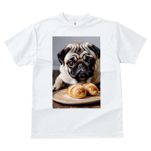 パグ Tシャツ 犬愛 ユニークデザインメンズ キッズ 犬ファン 半袖 春夏 プリント カジュアル かわいい 人間用 ギフト 個性的 パン パグ 焼き菓子