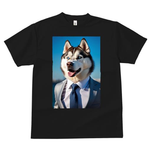 シベリアンハスキー Tシャツ 犬愛 ユニークデザインレディース 犬ファン 半袖 春夏 プリント カジュアル かわいい 人間用 ギフト 個性的 スーツ シベリアンハスキー ネクタイ ワイシャツ