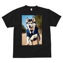 シベリアンハスキー Tシャツ 犬愛 ユニークデザインメンズ キッズ 犬ファン 半袖 春夏 プリント カジュアル かわいい 人間用 ギフト 個性的 スーツ シベリアンハスキー ネクタイ