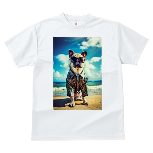 パグ Tシャツ 犬愛 ユニークデザインレディース 犬ファン 半袖 春夏 プリント カジュアル かわいい 人間用 ギフト 個性的 アロハシャツ パグ サングラス ビーチ 海