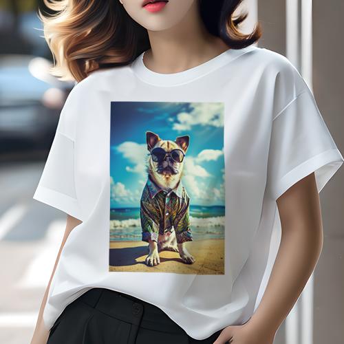 パグ Tシャツ 犬愛 ユニークデザインレディース 犬ファン 半袖 春夏 プリント カジュアル かわいい 人間用 ギフト 個性的 アロハシャツ パグ サングラス ビーチ 海 パグ Tシャツ 犬愛 ユニークデザインレディース 犬ファン 半袖 春夏 プリント カジュアル かわいい 人間用 ギフト 個性的 アロハシャツ パグ サングラス ビーチ 海