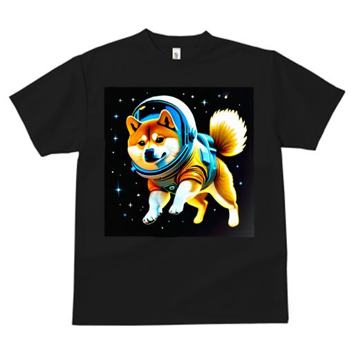 柴犬 Tシャツ 犬愛 ユニークデザインレディース 犬ファン 半袖 春夏 プリント カジュアル かわいい 人間用 ギフト 個性的 宇宙 柴犬 宇宙服 星