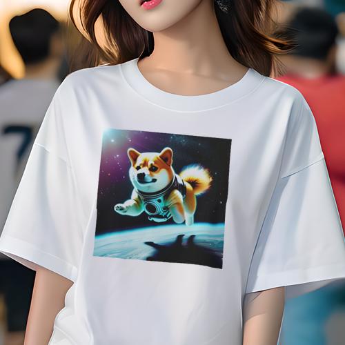 柴犬 Tシャツ 犬愛 ユニークデザインレディース 犬ファン 半袖 春夏 プリント カジュアル かわいい 人間用 ギフト 個性的 宇宙 柴犬 スペース 宇宙服 地球 柴犬 Tシャツ 犬愛 ユニークデザインレディース 犬ファン 半袖 春夏 プリント カジュアル かわいい 人間用 ギフト 個性的 宇宙 柴犬 スペース 宇宙服 地球