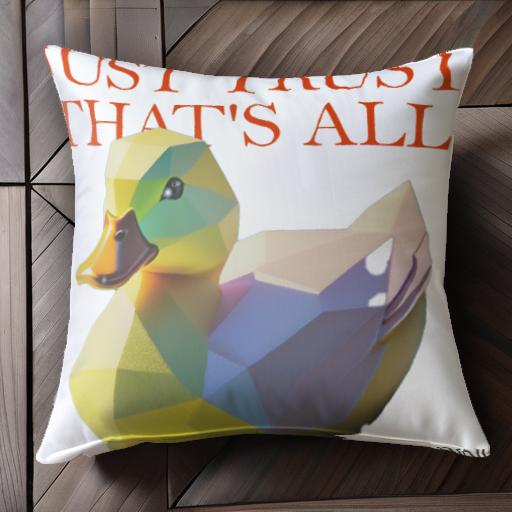 アヒル ラバーダック おもちゃ ポリゴン クッションカバー 45×45cm アニマル柄 おしゃれ 可愛い クッシ..