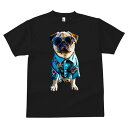 パグ Tシャツ 犬愛 ユニークデザインメンズ キッズ 犬ファン 半袖 春夏 プリント カジュアル かわいい 人間用 ギフト 個性的 アロハシャツ パグ サングラス 夏 リゾート