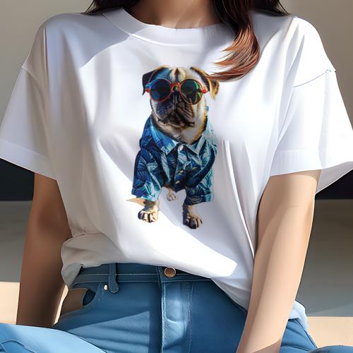 パグ Tシャツ 犬愛 ユニークデザインレディース 犬ファン 半袖 春夏 プリント カジュアル かわいい 人間用 ギフト 個性的 アロハシャツ パグ サングラス パグ Tシャツ 犬愛 ユニークデザインレディース 犬ファン 半袖 春夏 プリント カジュアル かわいい 人間用 ギフト 個性的 アロハシャツ パグ サングラス