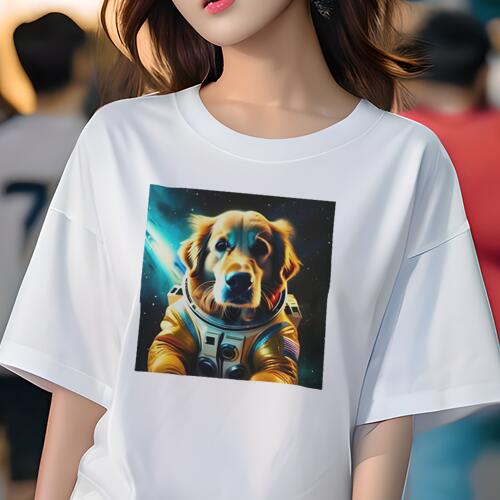 ゴールデンレトリバー Tシャツ 犬愛 ユニークデザインレディース 犬ファン 半袖 春夏 プリント カジュ..