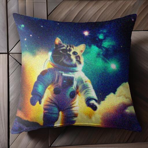 宇宙 宇宙服 星 銀河 クッションカバー 45×45cm アニマル柄 おしゃれ 可愛い クッション本体付き 正方形