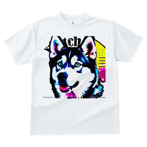 シベリアンハスキー Tシャツ 犬愛 ユニークデザインレディース 犬ファン 半袖 春夏 プリント カジュアル かわいい 人間用 ギフト 個性的 シベリアンハスキー