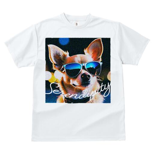 チワワ Tシャツ 犬愛 ユニークデザインレディース 犬ファン 半袖 春夏 プリント カジュアル かわいい 人間用 ギフト 個性的 サングラス チワワ