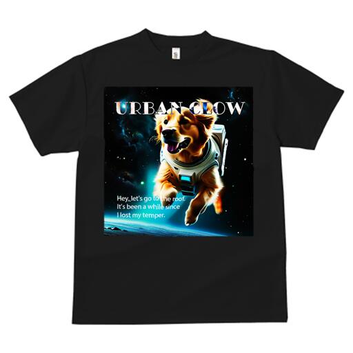 楽天フロントップ楽天市場店ゴールデンレトリバー Tシャツ 犬愛 ユニークデザインメンズ キッズ 犬ファン 半袖 春夏 プリント カジュアル かわいい 人間用 ギフト 個性的 宇宙 ゴールデンレトリバー 宇宙服