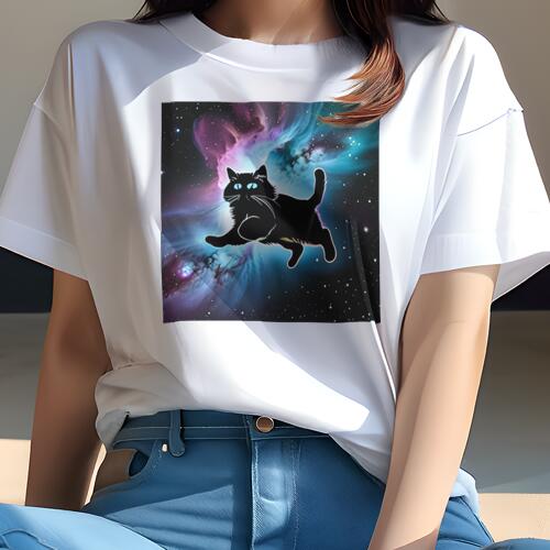 Tシャツ 犬愛 ユニークデザインレディース 犬ファン 半袖 春夏 プリント カジュアル かわいい 人間用 ギフト 個性的 宇宙 星雲 スペース