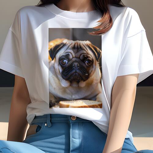 パグ Tシャツ 犬愛 ユニークデザインレディース 犬ファン 半袖 春夏 プリント カジュアル かわいい 人間用 ギフト 個性的 パン パグ パグ Tシャツ 犬愛 ユニークデザインレディース 犬ファン 半袖 春夏 プリント カジュアル かわいい 人間用 ギフト 個性的 パン パグ